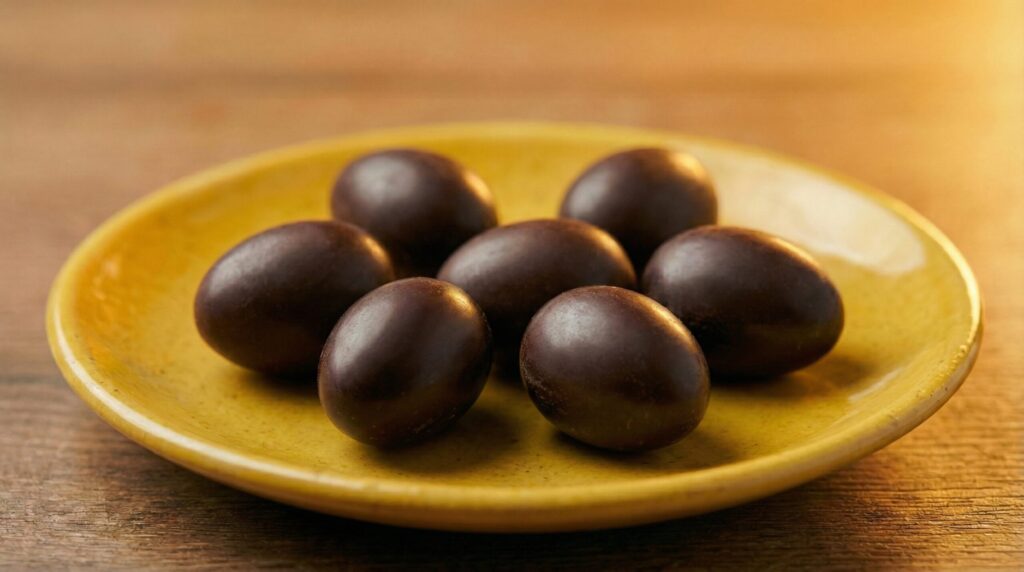 Mini ovos de chocolate sem açúcar