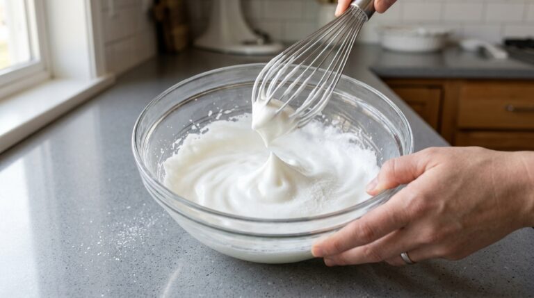 Batendo as claras para a mousse