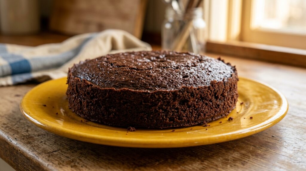 Bolo de chocolate com água quente