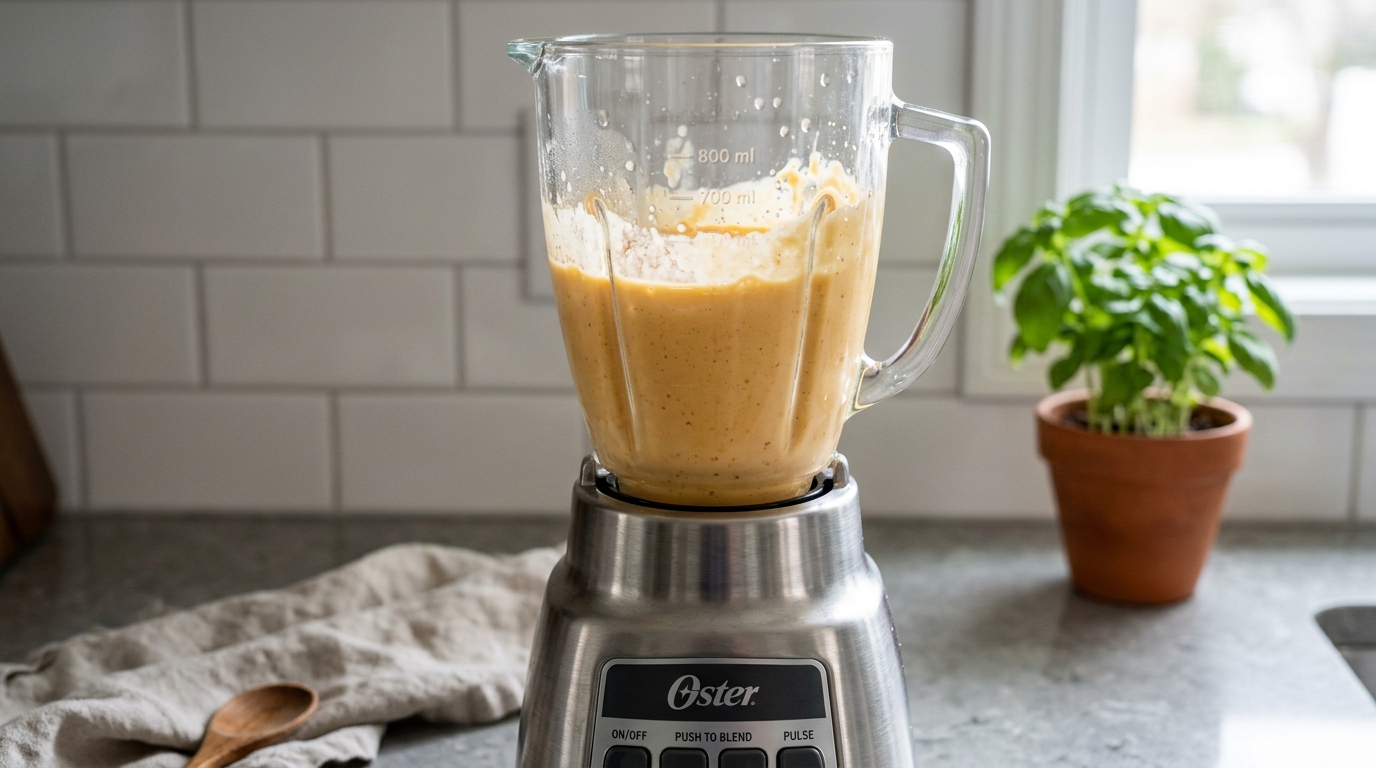 Creme de caqui no liquidificador