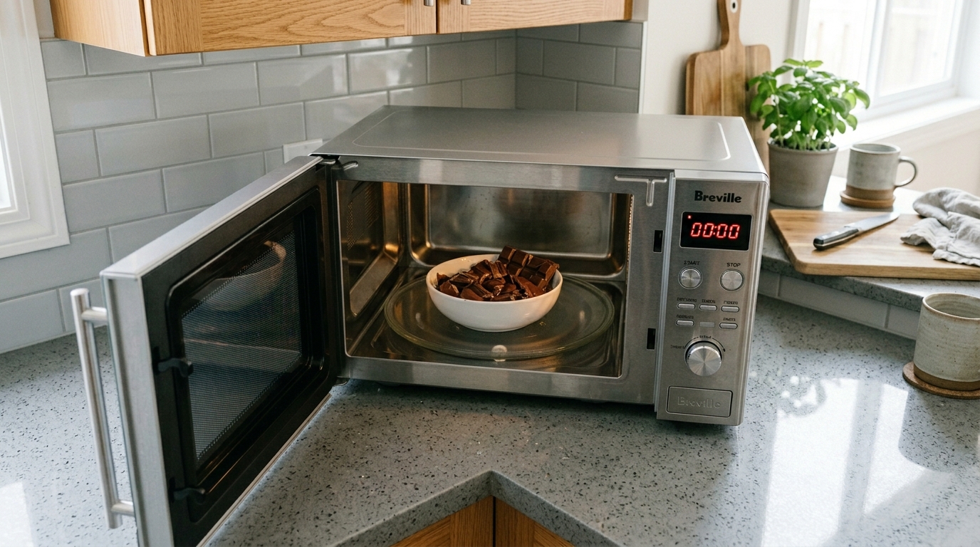 Derreter chocolate fracionado no microondas Derreter chocolate fracionado no microondas