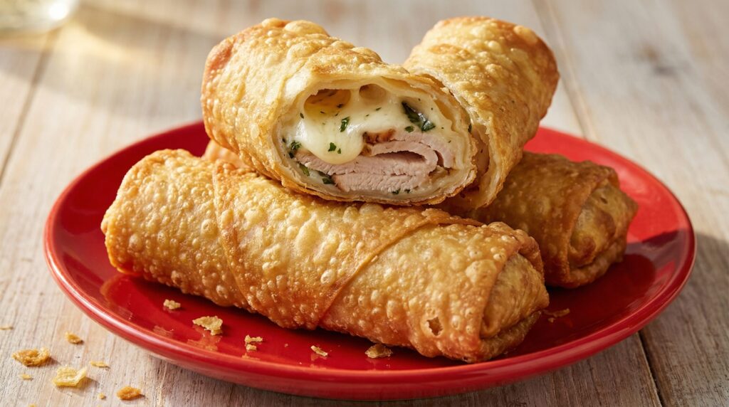 Enroladinho de queijo com presunto