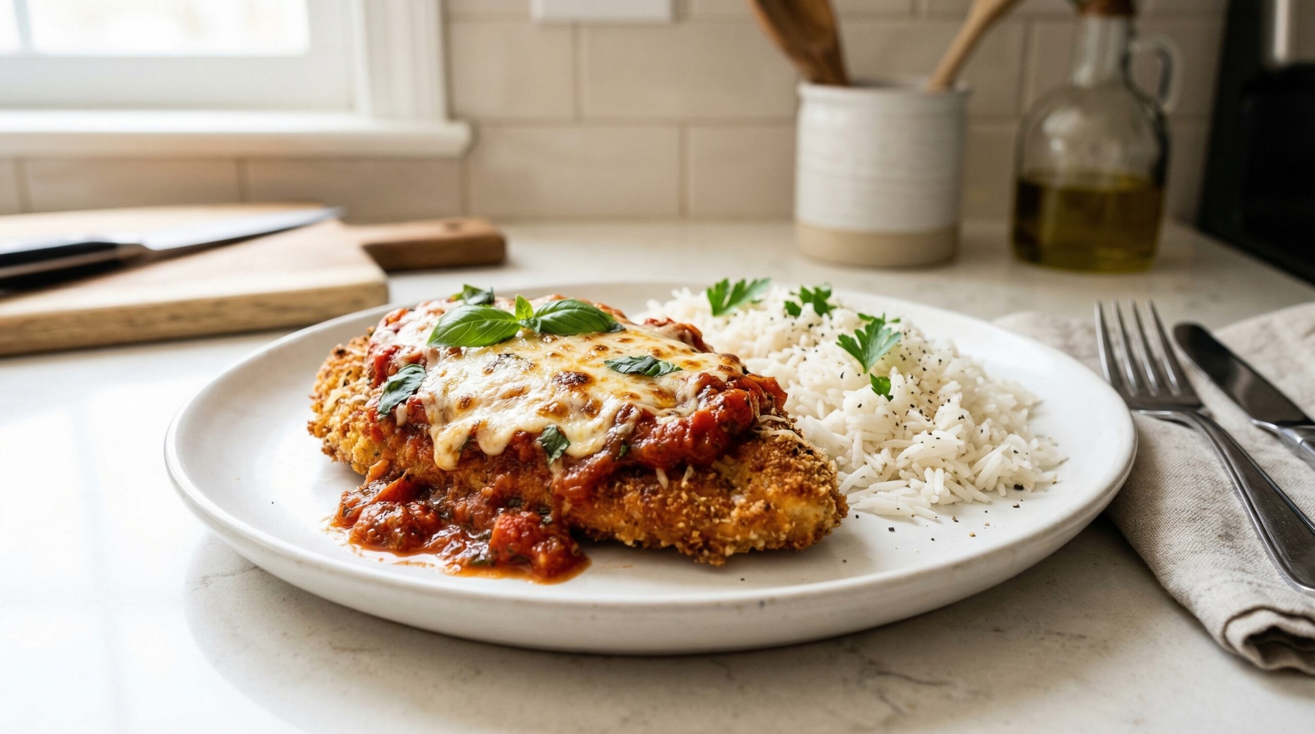 Filé de frango a parmediana