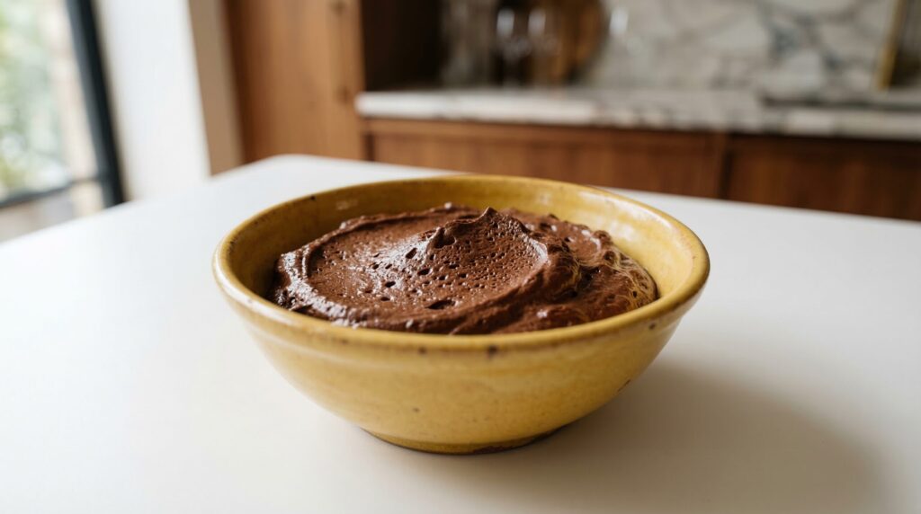 Mousse de chocolate proteico