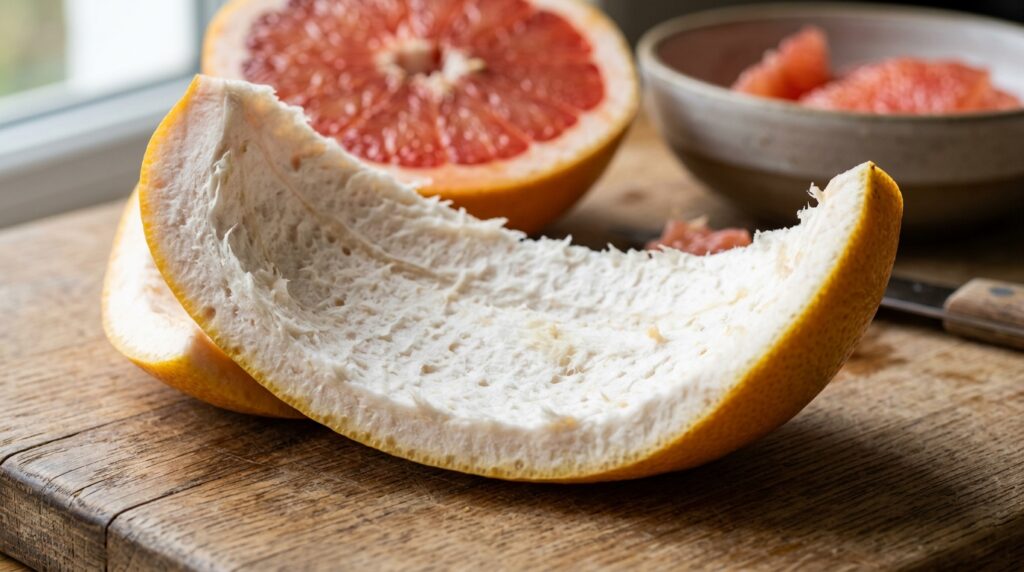 Parte branca da toranja