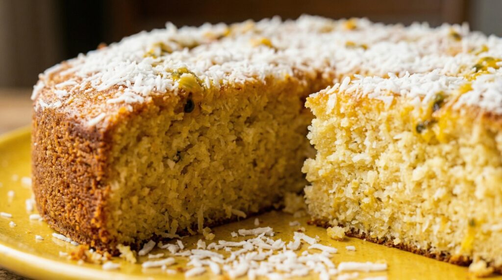 Receita de bolo de maracujá com coco