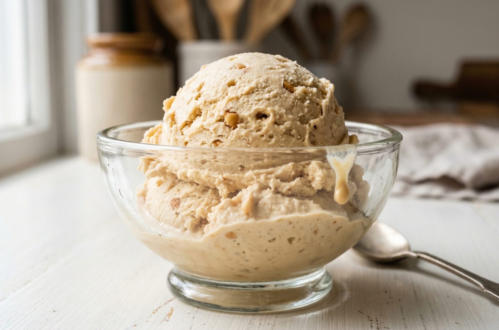 Sorvete de Paçoca Caseiro e Proteico