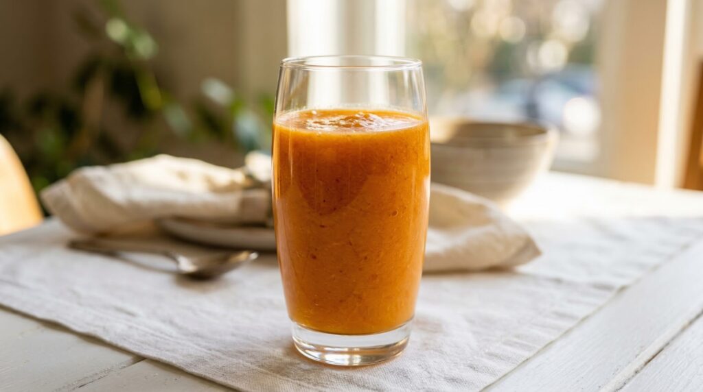 Suco de Laranja com Caqui