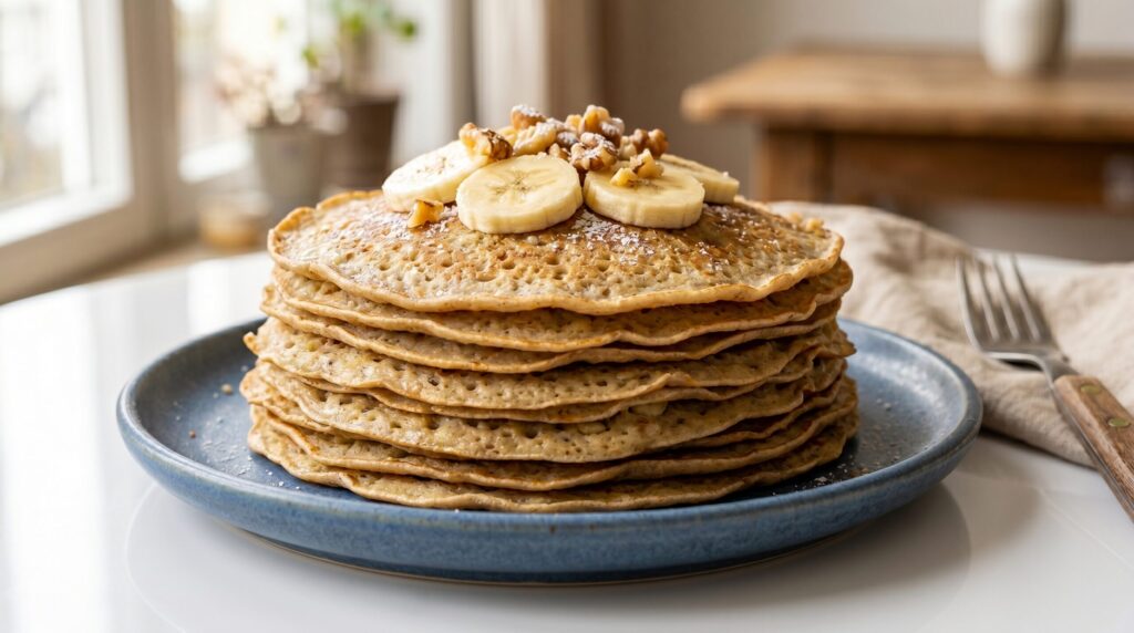 Panqueca vegana com aveia