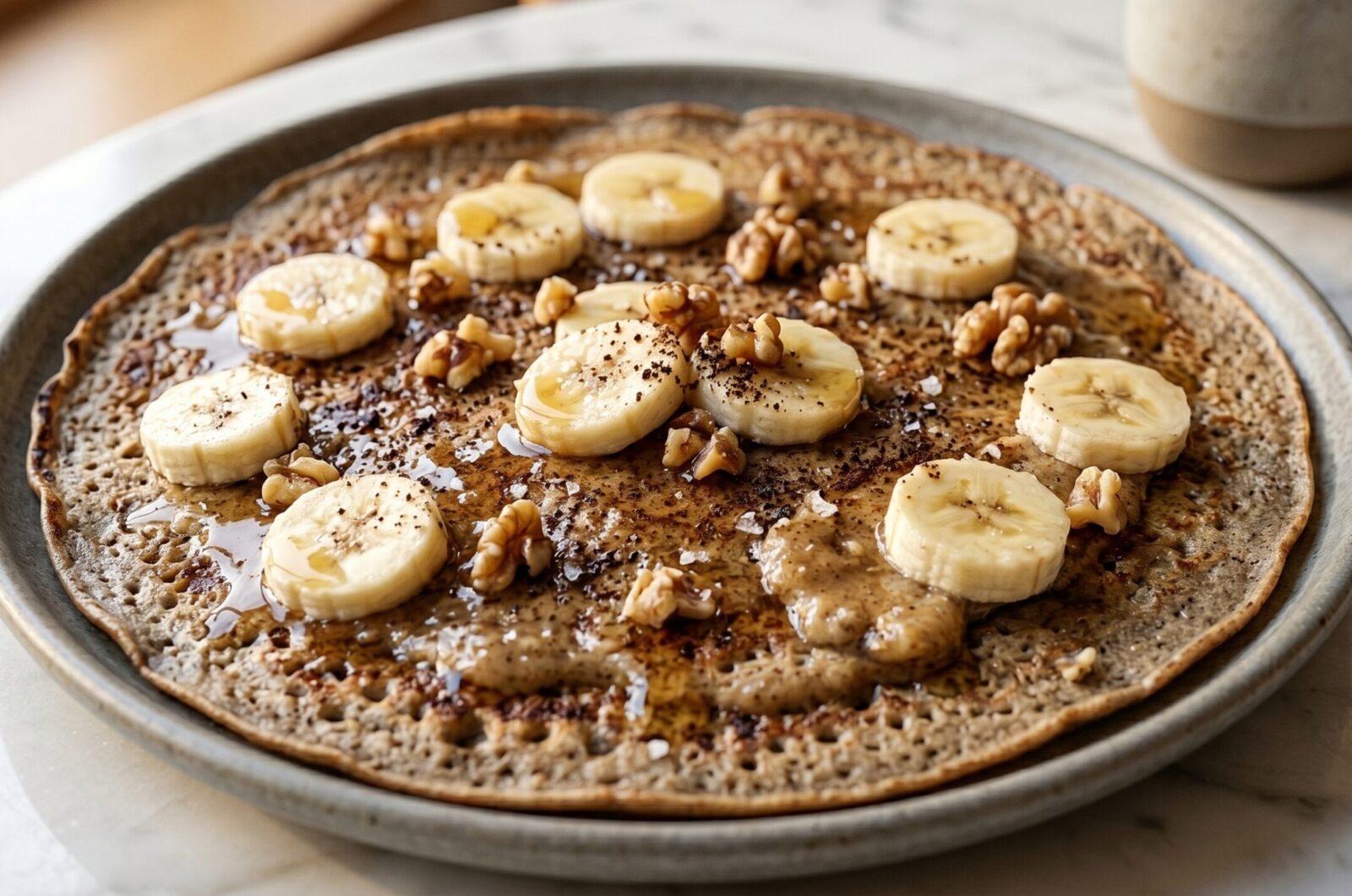 Panqueca pré treino com café