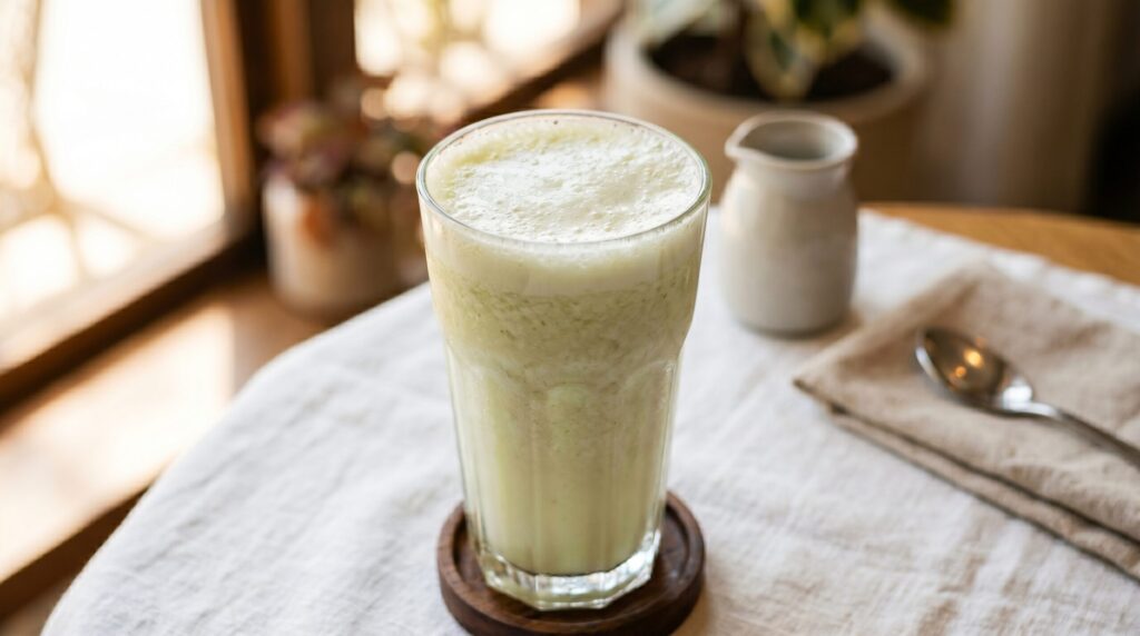 Suco de inhame com limão e gengibre