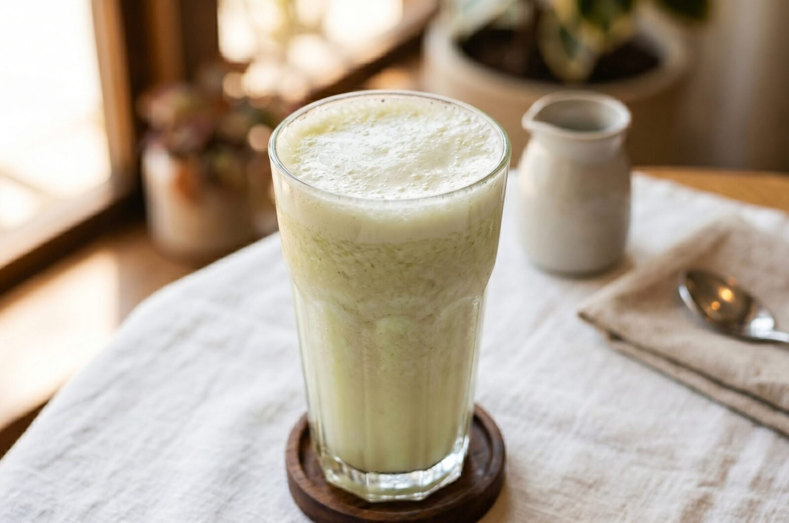 Suco de inhame com limão e gengibre