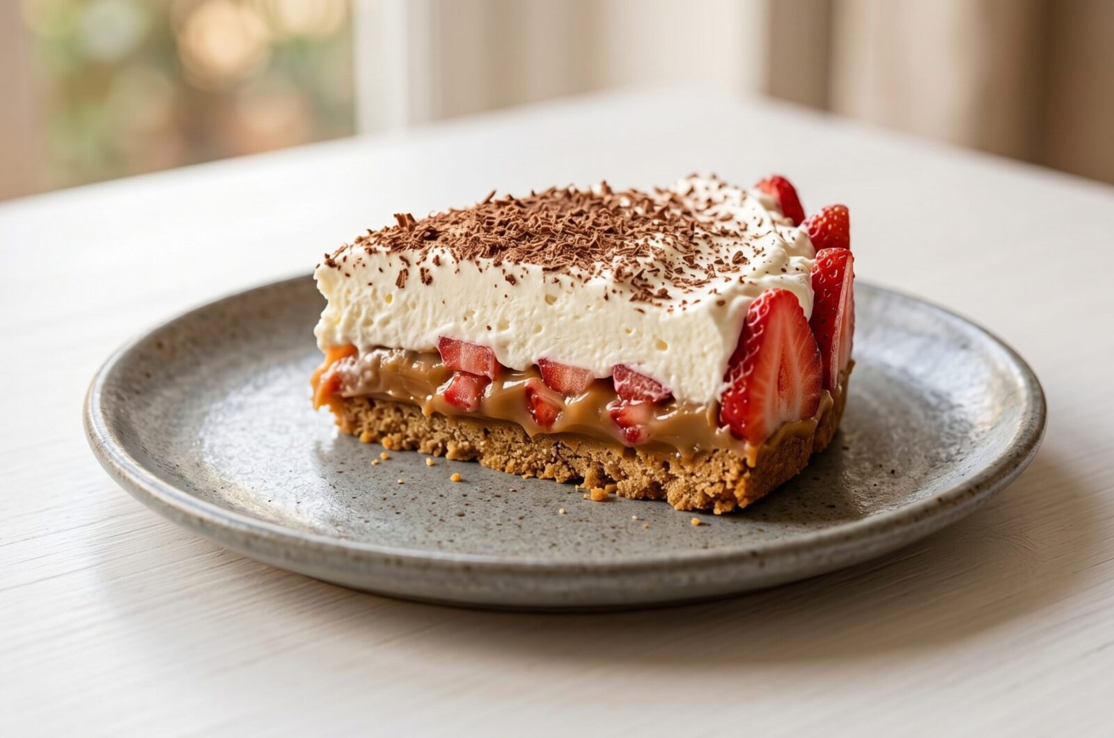 Banoffee de morango sem açúcar