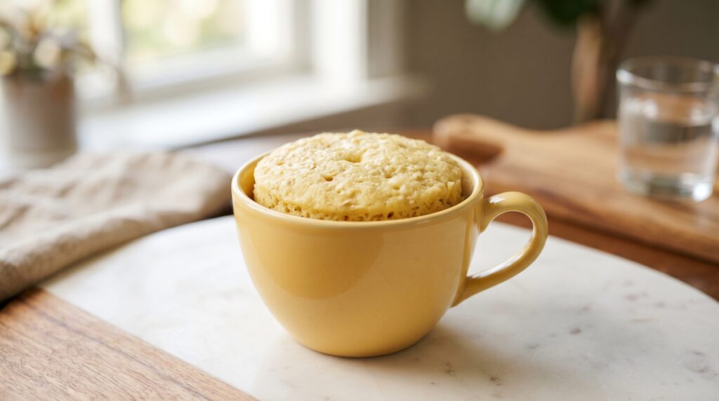 Bolo de caneca de aveia