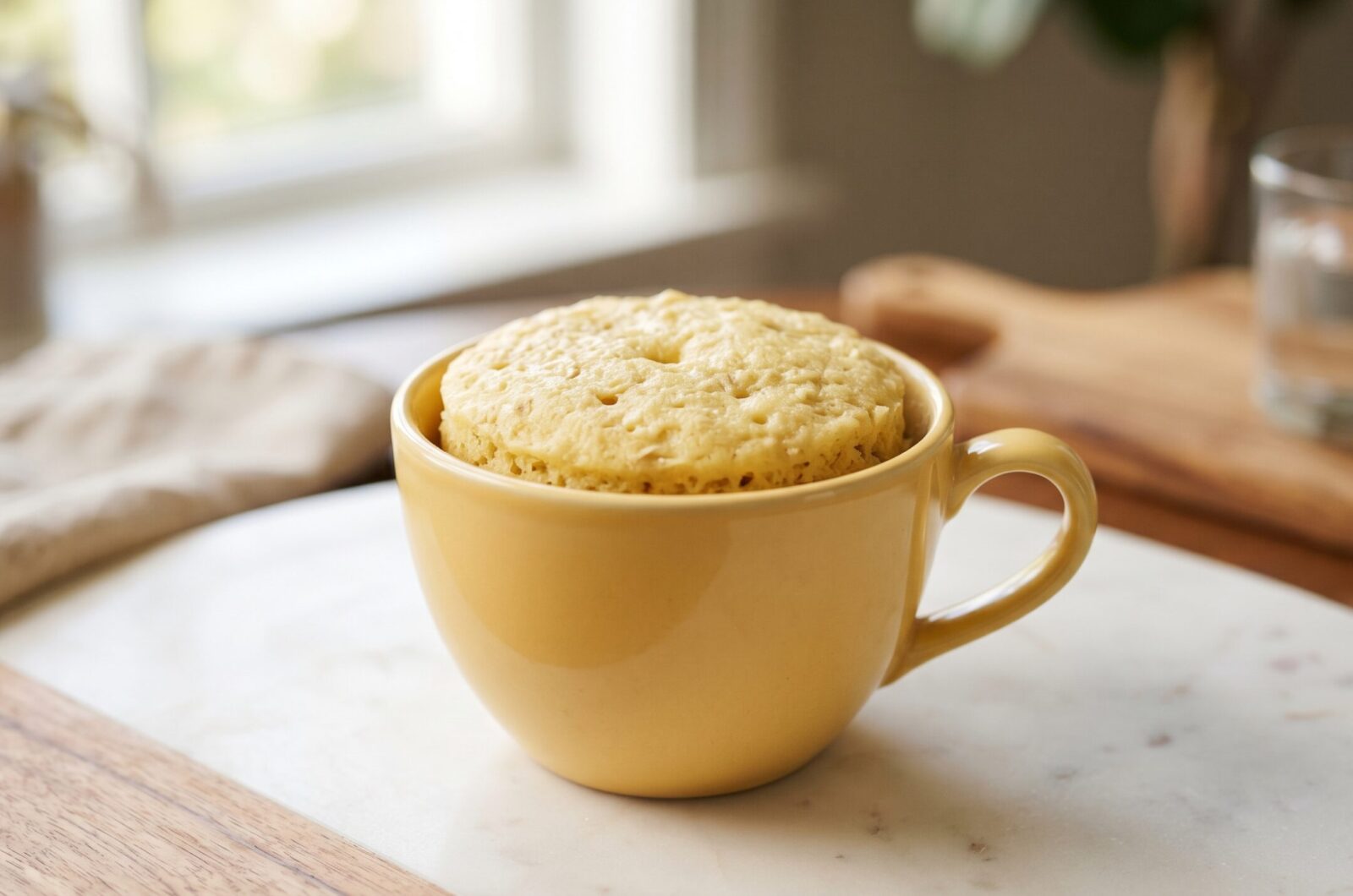 Bolo de caneca de Aveia no Microondas