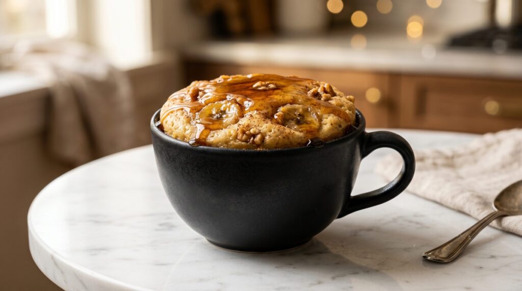 Bolo de caneca de banana fit
