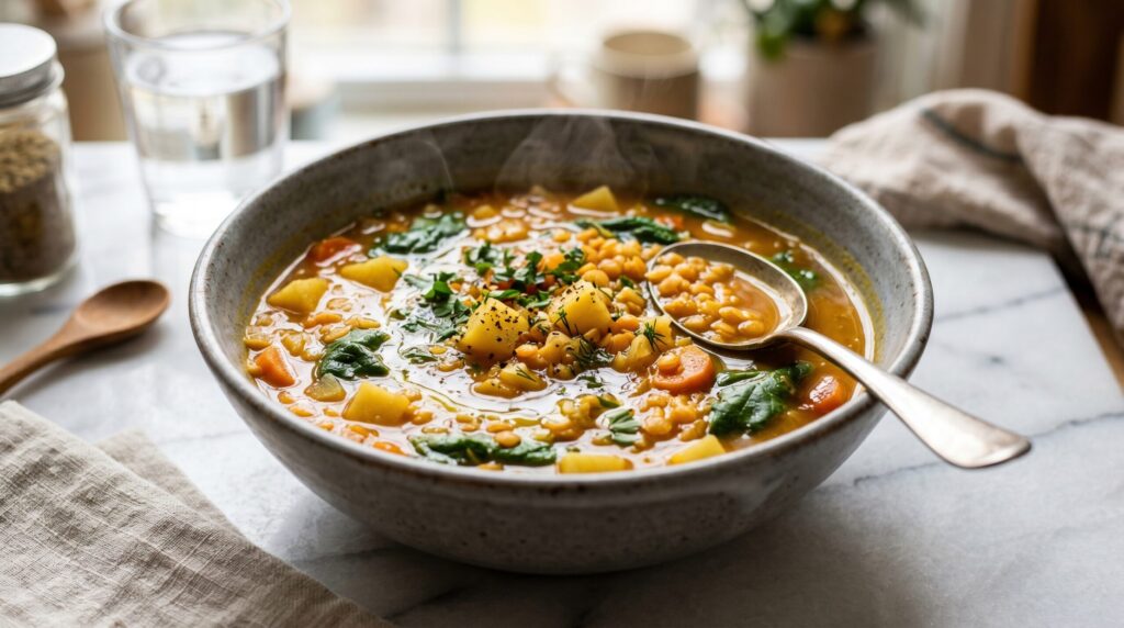 Receita sopa de lentilha