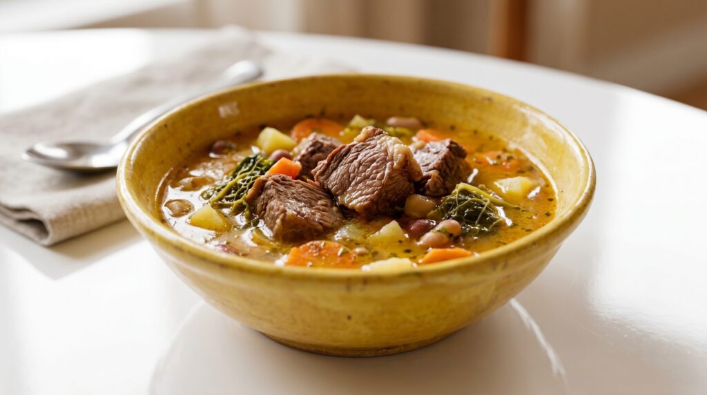 Sopa de entulho com carne