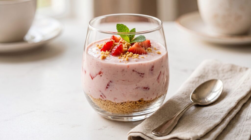 Torta de morango com iogurte grego