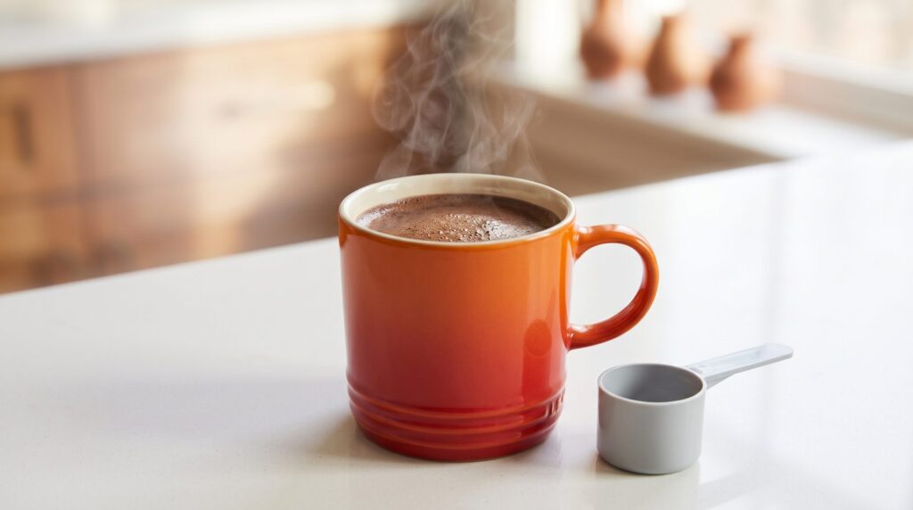 Chocolate quente proteico