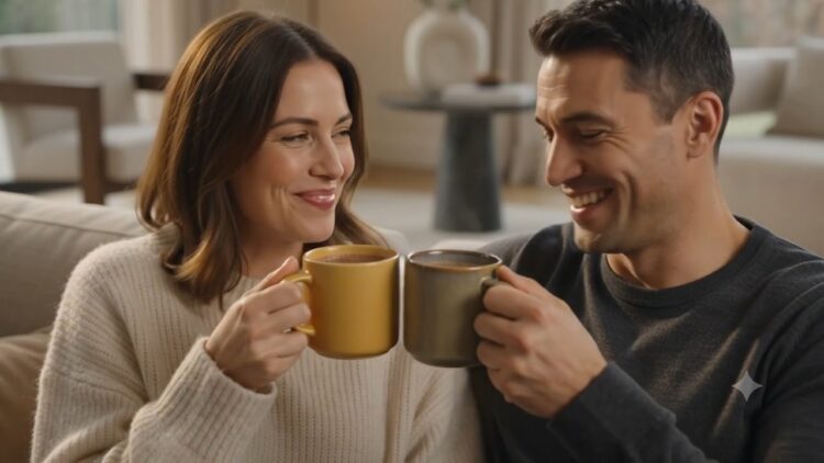 Momentos de tranquilidade tomando chocolate quente light