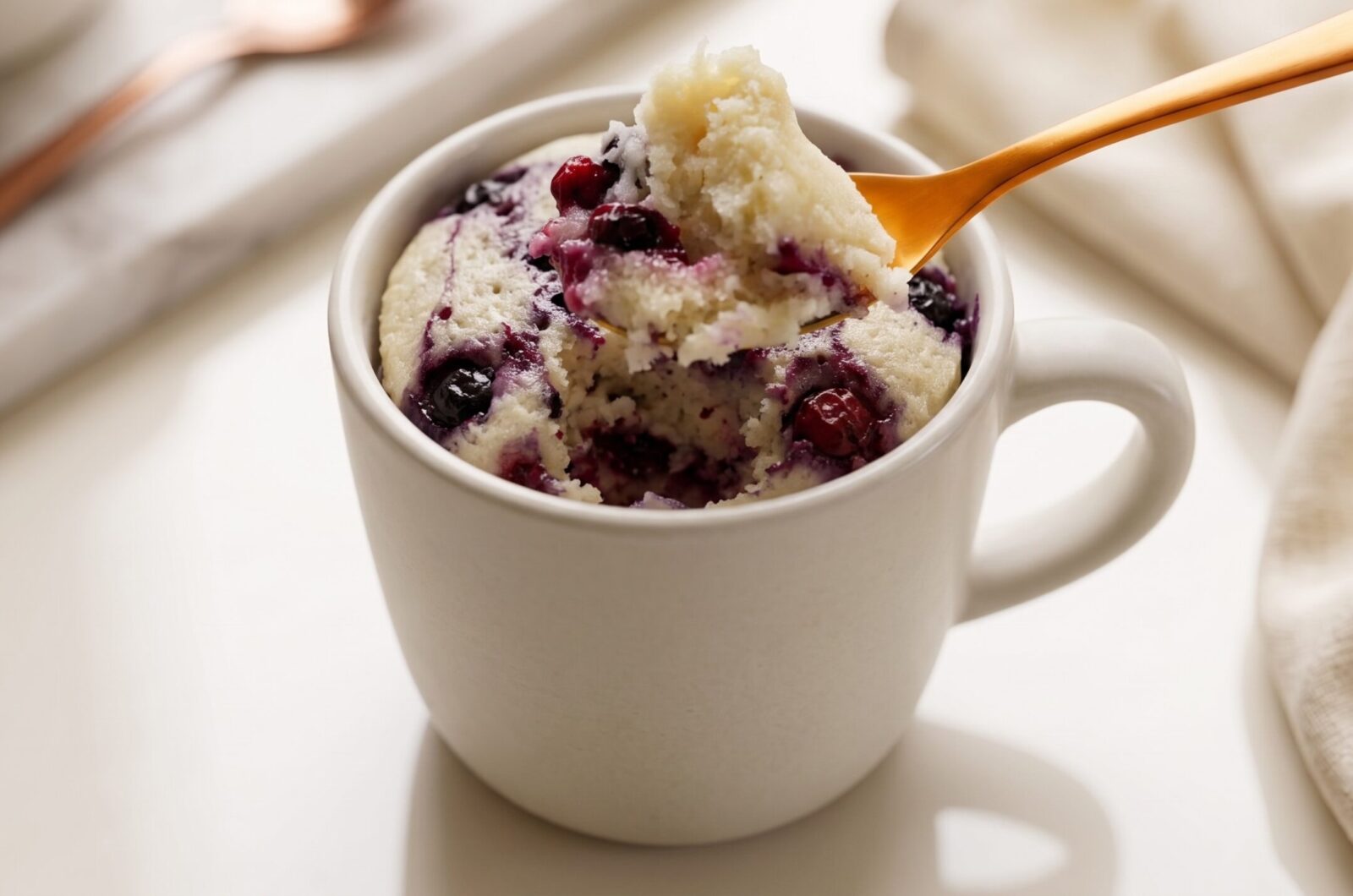 Bolo de iogurte low carb de caneca