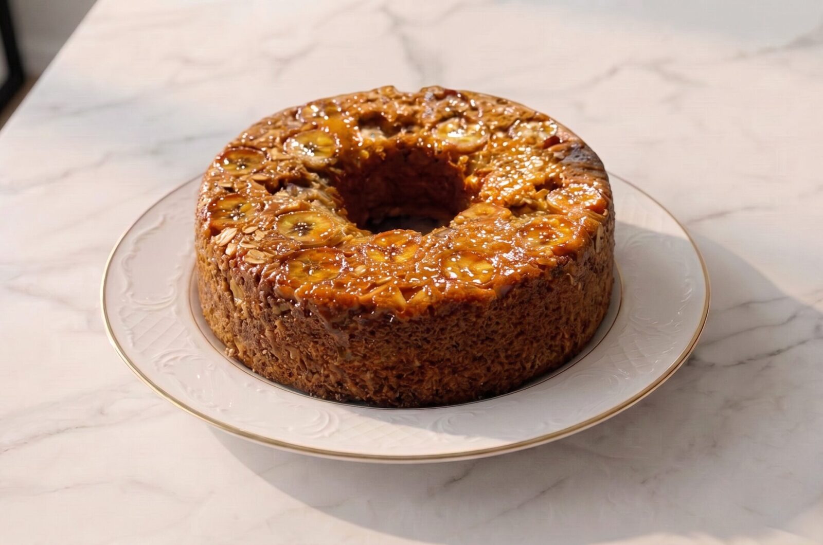 Bolo fit de Banana e Aveia no Liquidificador