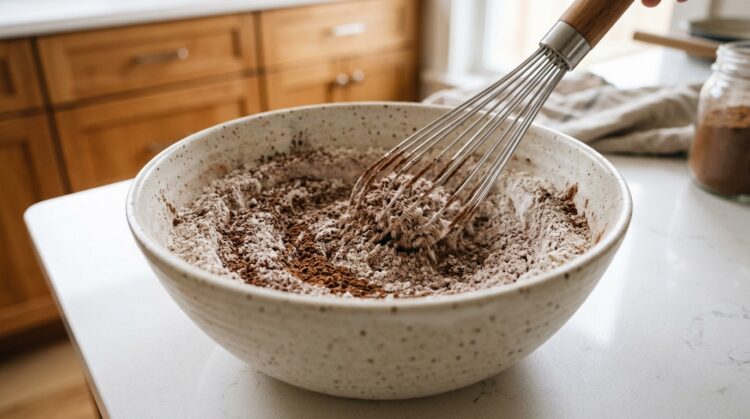Passo 6 - Misturar os ingredientes secos em um recipiente