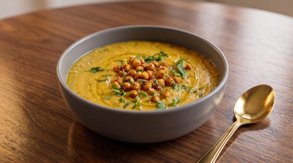 Sopa de grão de bico cremosa