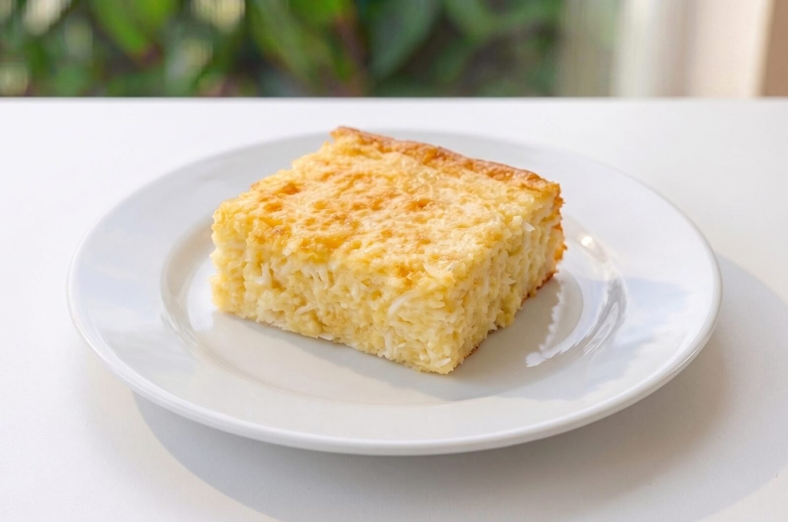 Bolo de aipim sem açúcar, sem lactose e sem glúten