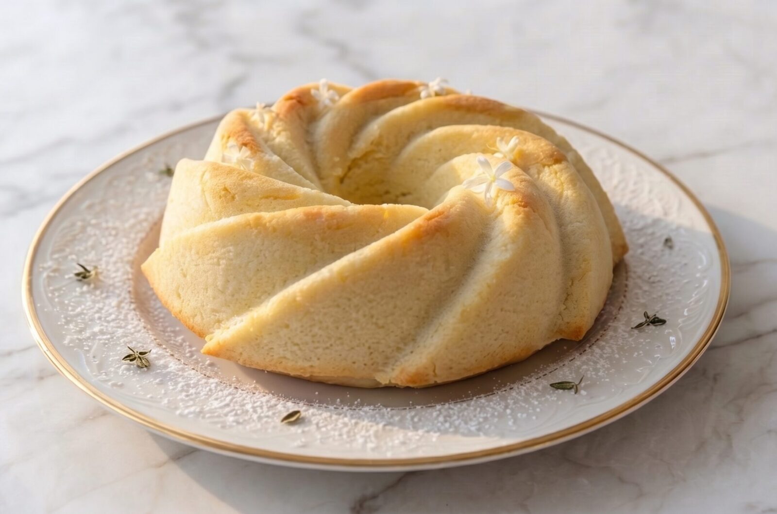 Bolo de baunilha sem açúcar, sem glúten e sem lactose