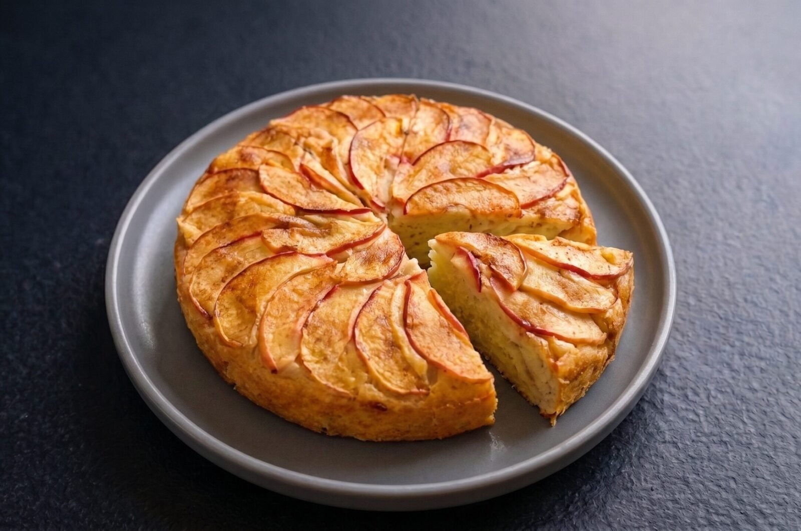 Bolo de maçã vegano