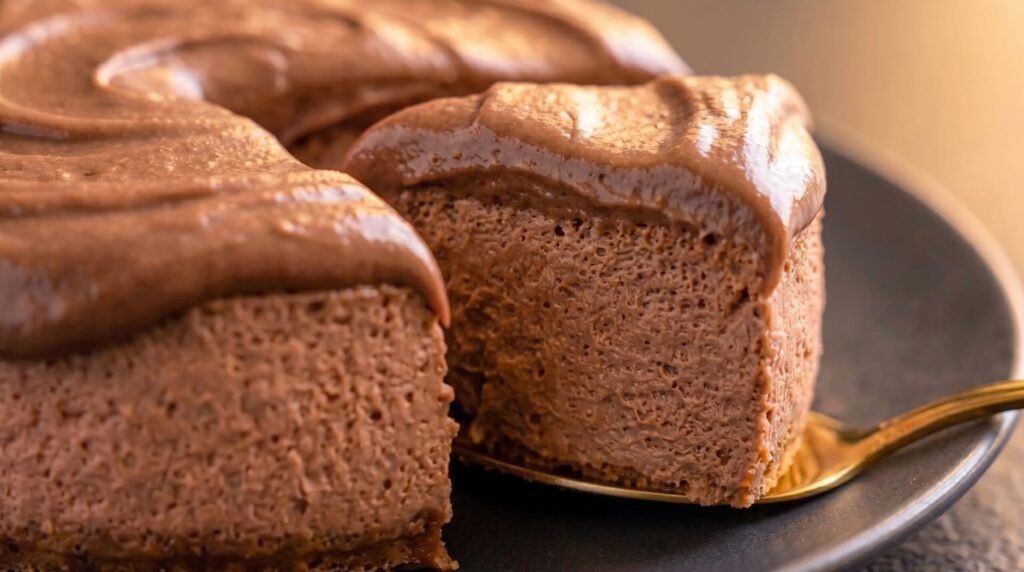 Como fica o pudim de chocolate fit pronto