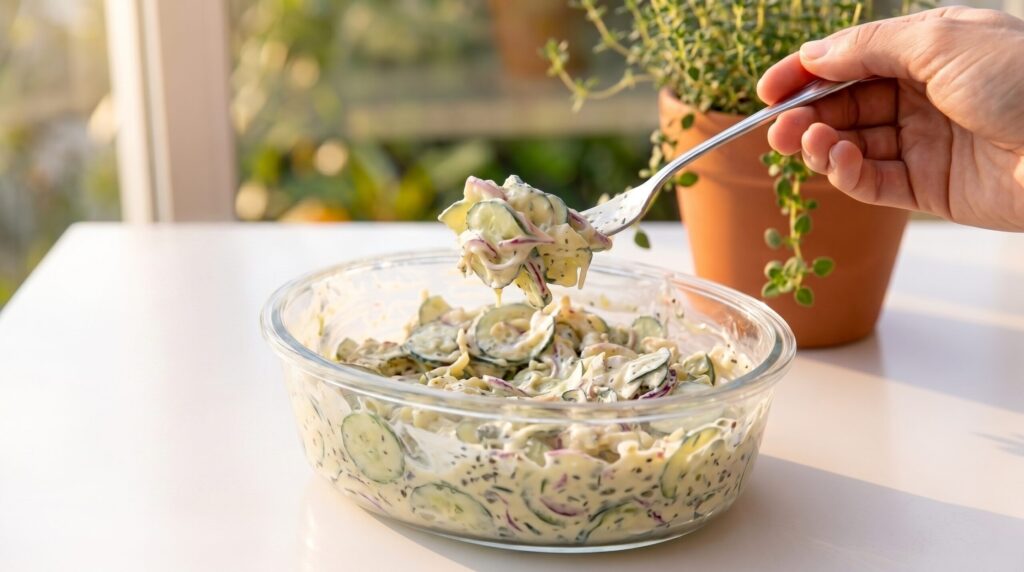 Salada de pepino viral