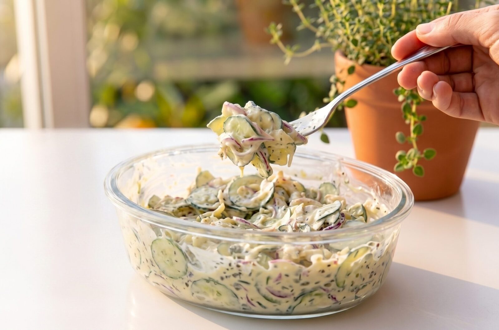 Salada de pepino viral