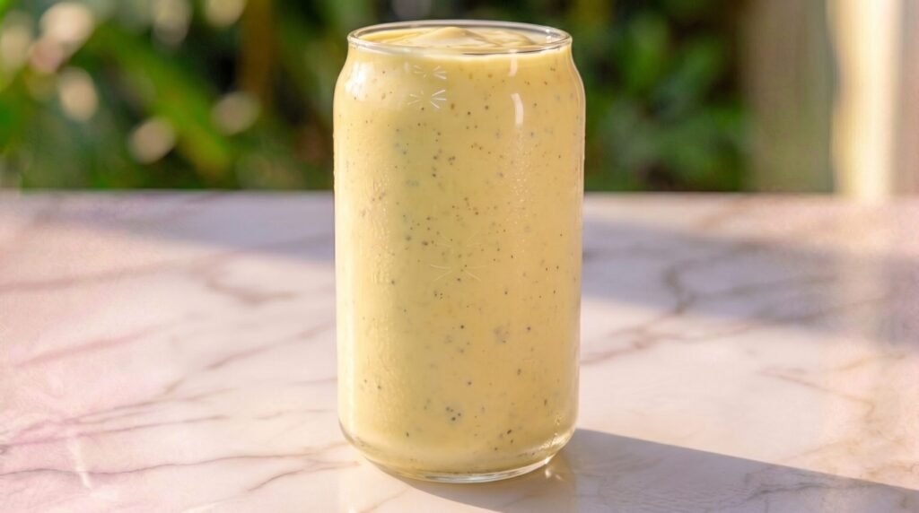 Suco de maracujá com leite