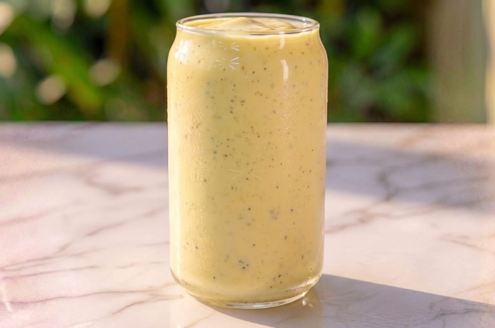 Suco de maracujá com leite: cremoso e sem açúcar
