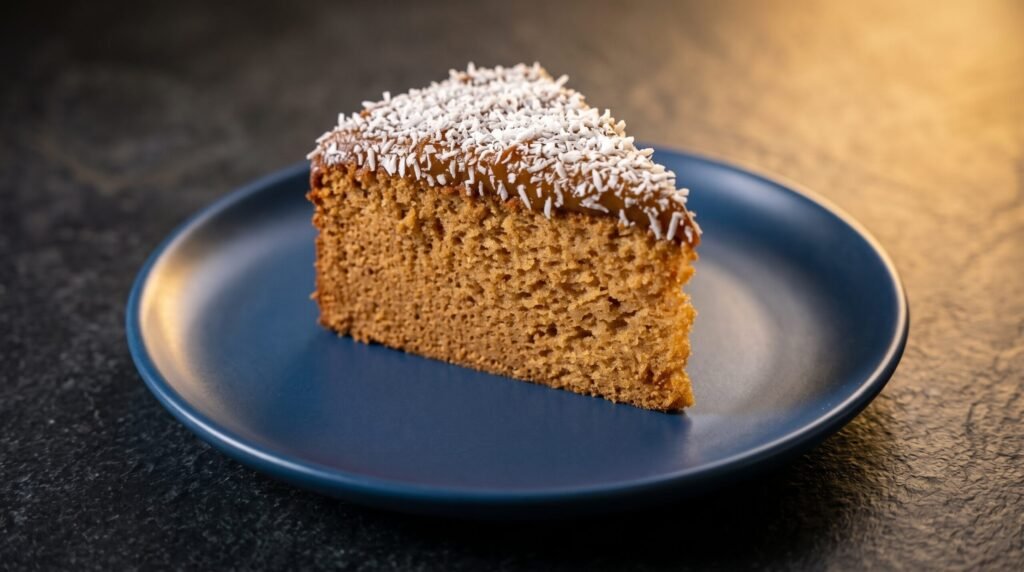 Bolo de ameixa com aveia e coco ralado