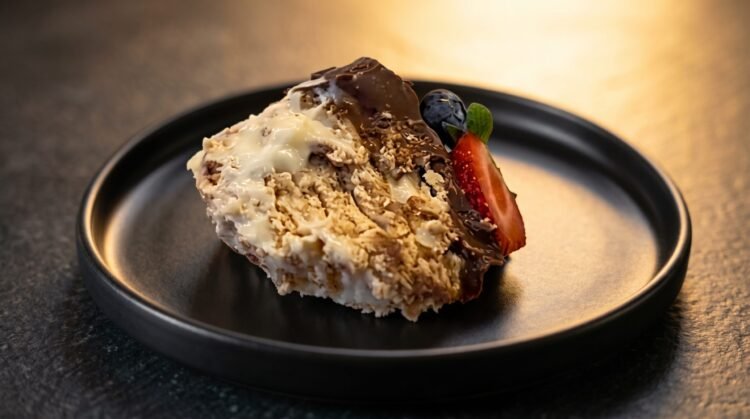 Estrutura da torta de bolacha sem açúcar