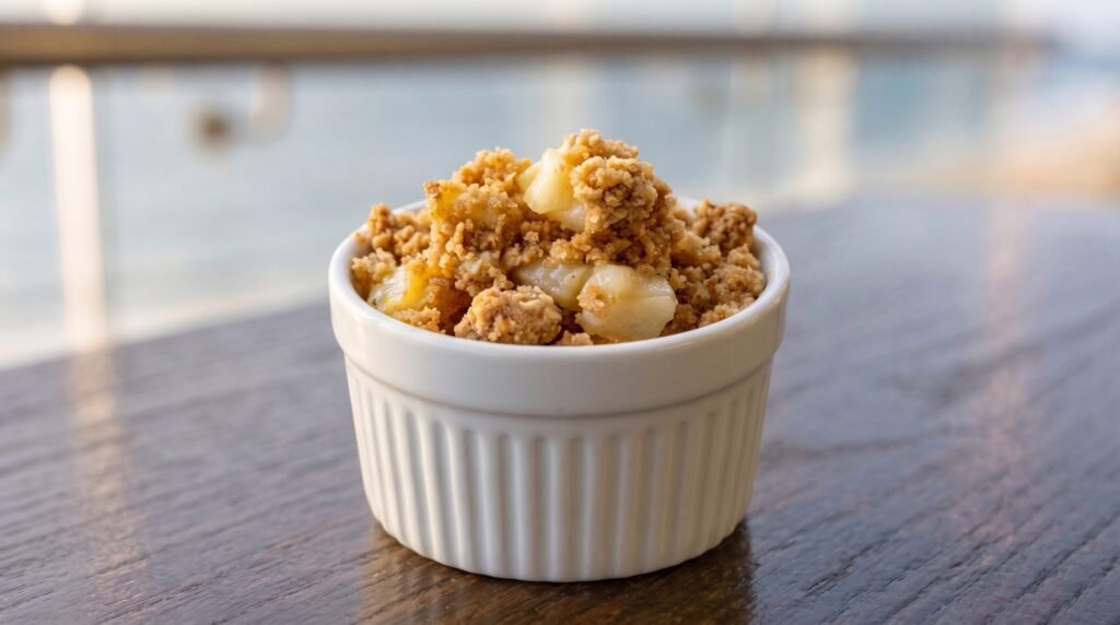 Crumbe de banana com farinha láctea