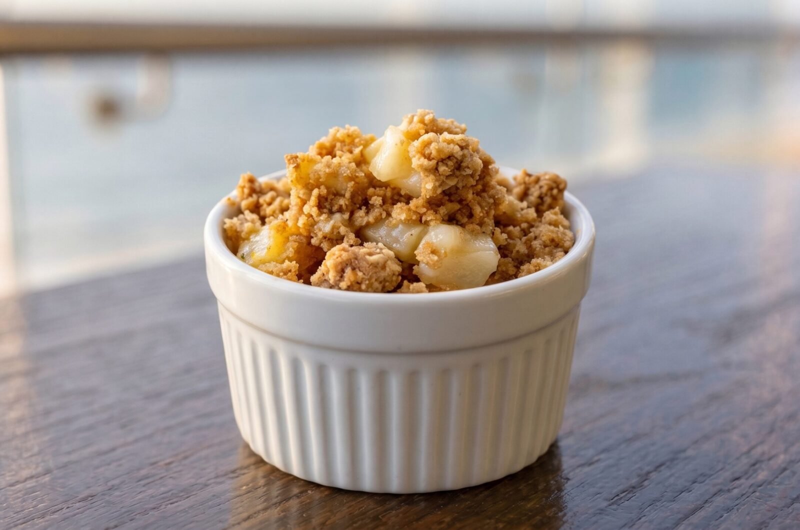 Crumbe de banana com farinha láctea
