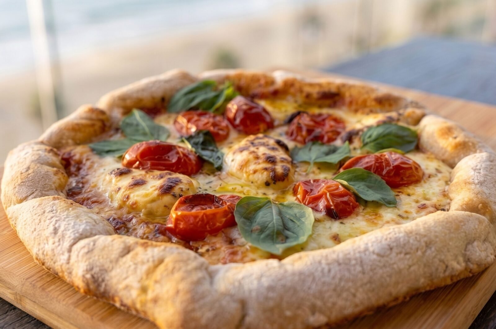 Pizza sem farinha de trigo e fermento