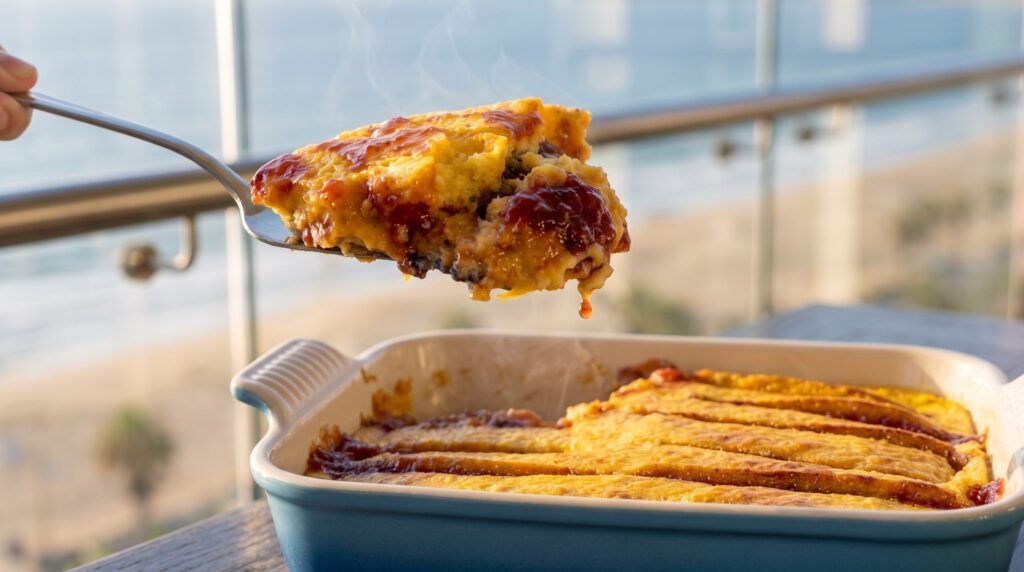 Torta de flocão com goibada