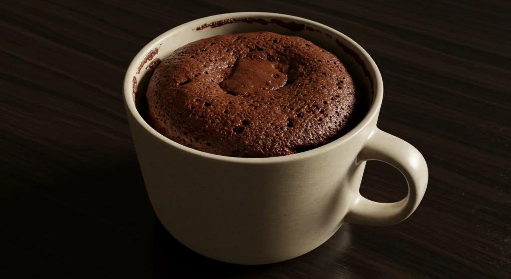 bolo de caneca sabor chocolate