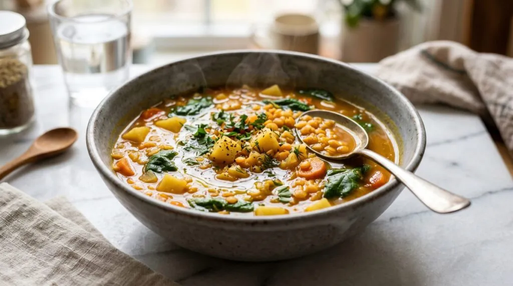 Receita sopa de lentilha