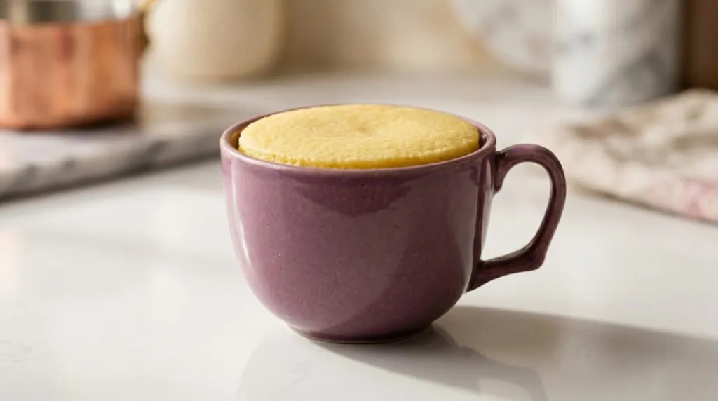 Bolo flocão de milho na caneca