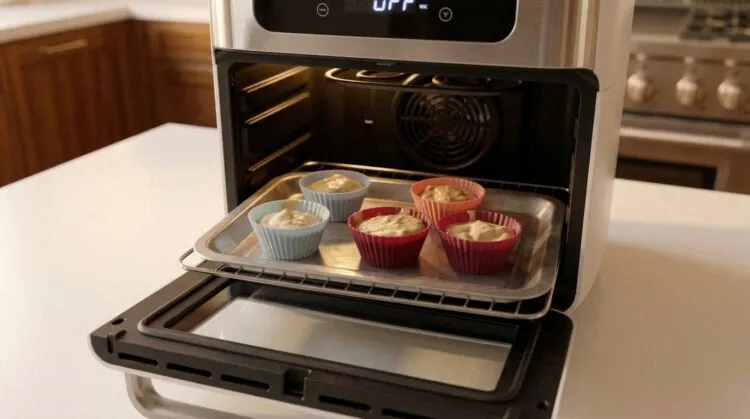 Passo 4 - Assar o bolinho para bebês na Air Fryer