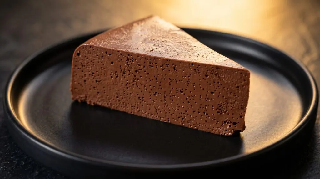 Gelatina de cacau baixo em gorduras e sem açúcar