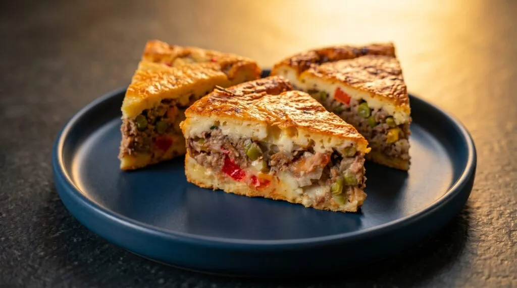 Torta de sardinha sem ovos e sem lactose