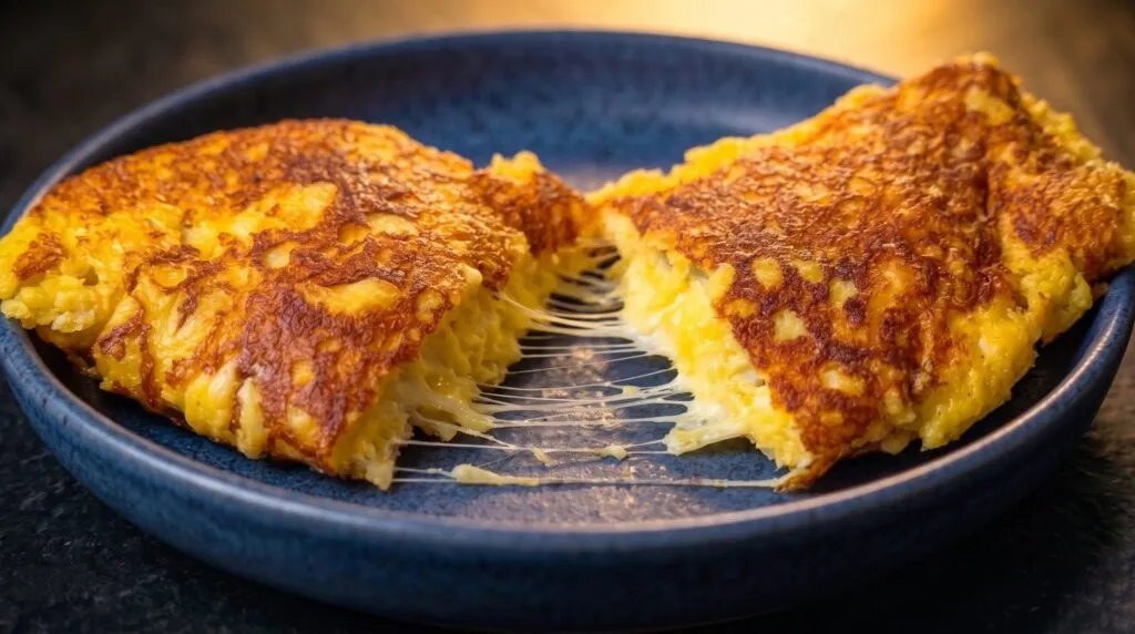 Crostinha de queijo com flocão de milho